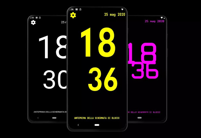 تطبيق مميز | Huge Lock Screen Clock‏ يعرض ساعة رقمية بملء الشاشة على شاشة القفل