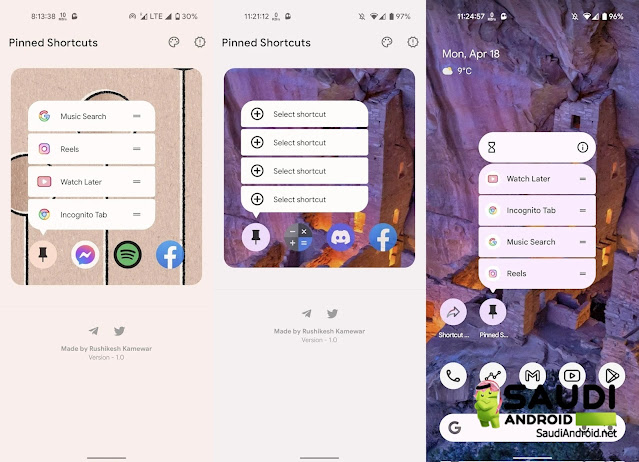 Pinned Shortcuts تطبيق اندرويد مميز يستغل ميزة اختصارات التطبيقات استغلالًا شاملًا