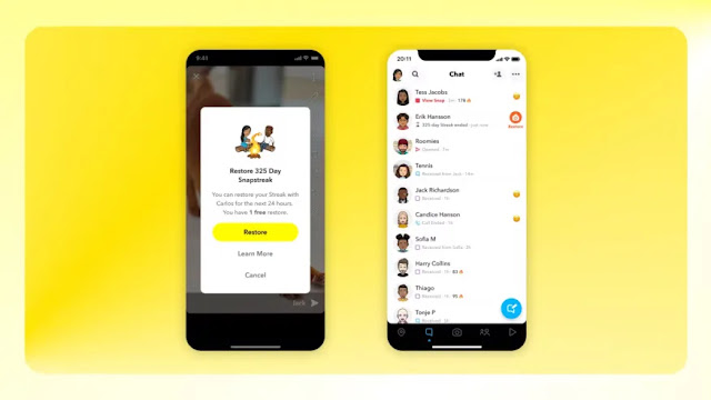 تختبر سناب شات خيار استعادة Snapstreaks لمرة واحدة مجّانًا
