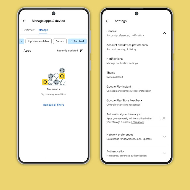 أخيرًا يحصل الجميع على خيار الأرشفة التلقائية للتطبيقات على متجر بلاي