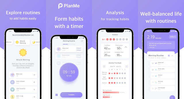 PlanMe تطبيق لتخطيط روتينك وتعقب عاداتك اليومية