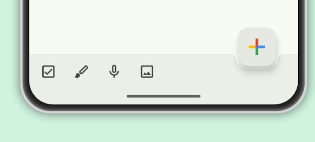 قوقل تنوي تغيير تصميم أزرار الجهة السفلية من تطبيق قوقل كيب Google Keep